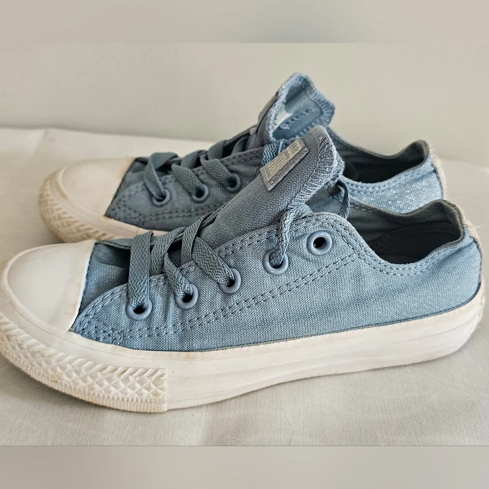 CONVERSE Toddler Girls Kids Blue Fairy Dust Canvas Sneakers